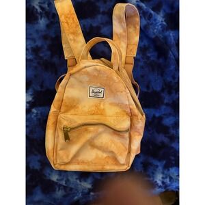 Herschel Supply Co. Mini Backpack Orange Marble Tie Dye Small Travel School Bag